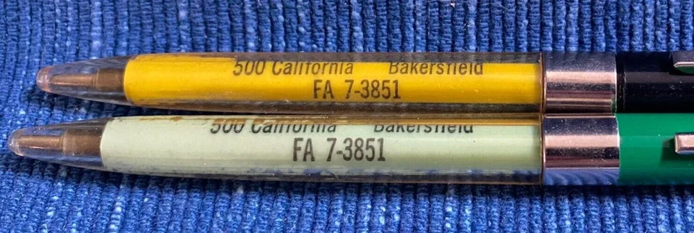 Vintage Pen Lot Sierra Pipe & Supply Co. Bakersfield California Advertising 971A